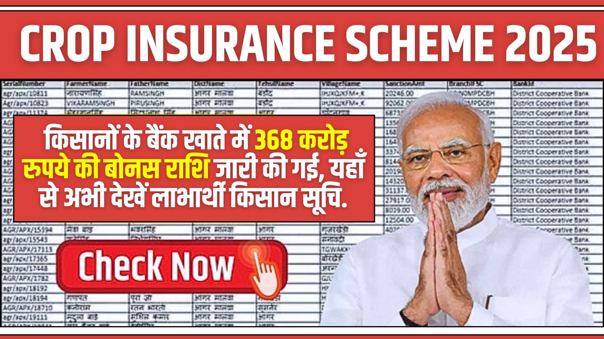 Crop Insurance Scheme 2025